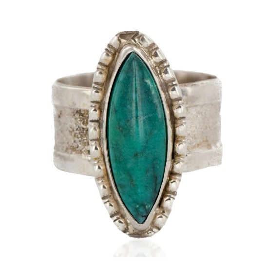 925 Sterling Silver Handmade Certified Authentic Navajo Natural Turquoise Native American Ring 24428-2 925 Sterling Silver Handmade Certified Authentic Navajo Natural Turquoise Native American Ring 24428-2