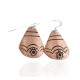 Handmade Certified Authentic Navajo Pure Copper Dangle Native American Earrings 24436-5
