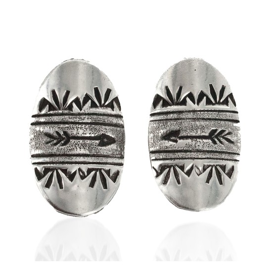 .925 Sterling Silver Arrow Handmade Certified Authentic Navajo Stud Native American Earrings 24438-1 All Products 24438-1 24438-1 (by LomaSiiva)