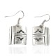 .925 Sterling Silver Handmade Certified Authentic Navajo Dangle Native American Earrings 1 24438-4