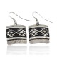 .925 Sterling Silver Handmade Certified Authentic Navajo Dangle Native American Earrings 1 24439-6