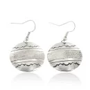 .925 Sterling Silver Handmade Certified Authentic Navajo Dangle Native American Earrings 24439-7