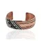 Handmade Certified Authentic Navajo Pure .925 Sterling Silver and Copper Native American Bracelet 24440-1