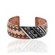 Handmade Mountain Certified Authentic Navajo Pure .925 Sterling Silver and Copper Native American Bracelet 24440-2