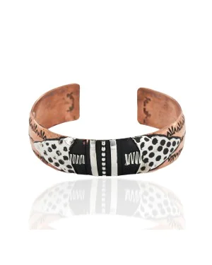 Handmade Arrow Certified Authentic Navajo Pure .925 Sterling Silver and Copper Native American Bracelet 244446-4