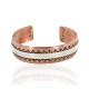 Handmade Certified Authentic Navajo Pure .925 Sterling Silver and Copper Native American Bracelet 24447-1