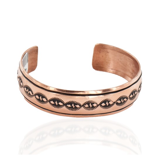Handmade Certified Authentic Navajo Pure Copper Native American Bracelet 1 24451-3