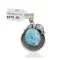 Certified Authentic .925 Sterling Silver Handmade Navajo Natural Turquoise Native American Pendant 25299-5