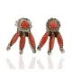 Handmade Certified Authentic Zuni .925 Sterling Silver Coral Stud Native American Earrings 27128 Handmade Certified Authentic Zuni .925 Sterling Silver Coral Stud Native American Earrings 27128
