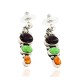 Handmade Navajo .925 Sterling Silver Dangle Earrings with Sugilite, Gaspeite and Spiny Oyster 27165-3 Handmade Navajo .925 Sterling Silver Dangle Earrings with Sugilite, Gaspeite and Spiny Oyster 27165-3