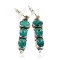 Certified Authentic Handmade Navajo .925 Sterling Silver Dangle Native American Earrings Natural Turquoise 27167-10