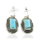 Certified Authentic Handmade Navajo .925 Sterling Silver Dangle Native American Earrings Natural Turquoise 27167-3 Certified Authentic Handmade Navajo .925 Sterling Silver Dangle Native American Earrings Natural Turquoise 27167-3