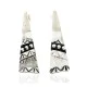 .925 Sterling Silver Handmade Certified Authentic Navajo Stud Native American Earrings 27177-2 .925 Sterling Silver Handmade Certified Authentic Navajo Stud Native American Earrings 27177-2