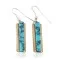 Handmade Certified Authentic Nickel .925 Sterling Silver Hook Navajo Natural Turquoise Dangle Native American Earrings 27184-2