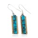 Certified Authentic Handmade .925 Sterling Silver Dangle Native American Earrings Natural Spider Web Turquoise 27194