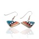 Inlay Handmade Certified Authentic Zuni .925 Sterling Silver Natural Turquoise Mother Of Pearl Black Onyx Spiny Oyster Native American Dangle Earrings 27213-2