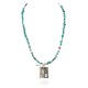 12kt Gold Filled and .925 Sterling Silver Handmade Rose Certified Authentic Navajo Turquoise Native American Necklace 371007017698