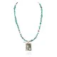 12kt Gold Filled and .925 Sterling Silver Handmade Rose Certified Authentic Navajo Turquoise Native American Necklace 371007017698