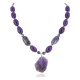 Certified Authentic Navajo .925 Sterling Silver Natural Amethyst and Sugilite Native American Necklace 750109-10 Certified Authentic Navajo .925 Sterling Silver Natural Amethyst and Sugilite Native American Necklace 750109-10