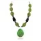 .925 Sterling Silver Certified Authentic Navajo Natural Hematite Black Onyx Gaspeite Native American Necklace 750230-5