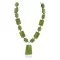 .925 Sterling Silver Certified Authentic Navajo Gaspeite Native American Necklace 750230-9