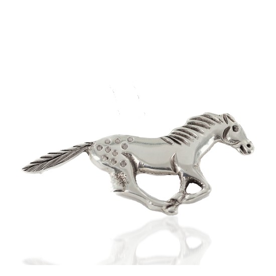 Horse Certified Authentic Navajo .925 Sterling Silver Native American Pin 94013-1