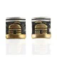 12kt Gold Filled and .925 Sterling Silver Handmade Hogan Certified Authentic Navajo Native American Stud Earrings 97004