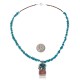 Handmade Certified Authentic Navajo .925 Sterling Silver Spiny Oyster and Natural Turquoise Native American Necklace & Pendant 390619935942