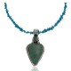 Handmade Certified Authentic Navajo .925 Sterling Silver Natural Turquoise Native American Necklace and Pendant 15922