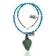 Handmade Certified Authentic Navajo .925 Sterling Silver Natural Turquoise Native American Necklace and Pendant 15922