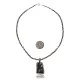 Large Handmade Certified Authentic Navajo .925 Sterling Silver Natural Jasper and Boulder Turquoise Native American Necklace and Pendant 390594947367