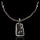 Large Handmade Certified Authentic Navajo .925 Sterling Silver Natural Jasper and Boulder Turquoise Native American Necklace and Pendant 390594947367