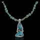 Large Handmade Certified Authentic Navajo .925 Sterling Silver Natural Turquoise Native American Necklace and Pendant 370989696342