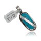 Handmade Certified Authentic Navajo .925 Sterling Silver Natural Turquoise Native American Pendant 12674-100