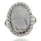 White Howlite .925 Sterling Silver Certified Authentic Navajo Native American Handmade Ring 26237