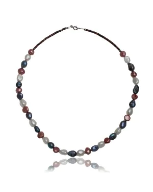Certified Authentic Navajo Cultured Pearl Native American Necklace Chain 24515