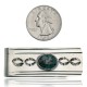 Handmade Sun Certified Authentic Navajo Nickel and .925 Sterling Silver Natural Turquoise Native American Money Clip 11238-8