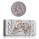 12kt Gold Filled and .925 Sterling Silver Horse Head Handmade Certified Authentic Navajo Native American Money Clip 11252