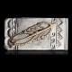 12kt Gold Filled and .925 Sterling Silver Feather Handmade Certified Authentic Navajo Native American Money Clip 11255