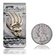 12kt Gold Filled and .925 Sterling Silver Bear Paw Handmade Certified Authentic Navajo Native American Money Clip 11256 12kt Gold Filled and .925 Sterling Silver Bear Paw Handmade Certified Authentic Navajo Native American Money Clip 11256