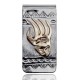 12kt Gold Filled and .925 Sterling Silver Bear Paw Handmade Certified Authentic Navajo Native American Money Clip 11256