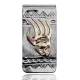 12kt Gold Filled and .925 Sterling Silver Bear Paw Handmade Certified Authentic Navajo Native American Money Clip 11256 12kt Gold Filled and .925 Sterling Silver Bear Paw Handmade Certified Authentic Navajo Native American Money Clip 11256