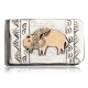 12kt Gold Filled and .925 Sterling Silver Buffalo and Mountain Handmade Certified Authentic Navajo Native American Money Clip 11259-2