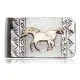 12kt Gold Filled and .925 Sterling Silver Handmade HORSE Certified Authentic Navajo Native American Money Clip 11241-12 12kt Gold Filled and .925 Sterling Silver Handmade HORSE Certified Authentic Navajo Native American Money Clip 11241-12