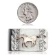 12kt Gold Filled and .925 Sterling Silver Handmade HORSE Certified Authentic Navajo Native American Money Clip 11241-12 12kt Gold Filled and .925 Sterling Silver Handmade HORSE Certified Authentic Navajo Native American Money Clip 11241-12