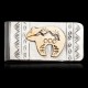 12kt Gold Filled and .925 Sterling Silver Bear Handmade Certified Authentic Navajo Native American Money Clip 11262
