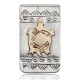 Turtle 12kt Gold Filled and .925 Sterling Silver Certified Authentic Handmade Navajo Native American Money Clip 11266-2