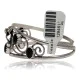 Handmade Certified Authentic Navajo .925 Sterling Silver Natural Black Onyx Native American Flower Cuff Bracelet 12946-4