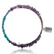 Natural Turquoise and Amethyst Certified Authentic Navajo Native American Adjustable Choker Wrap Necklace Chain 25584