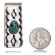 Navajo Handmade Certified Authentic .925 Sterling Silver Natural Turquoise Native American Nickel Money Clip 10533-8